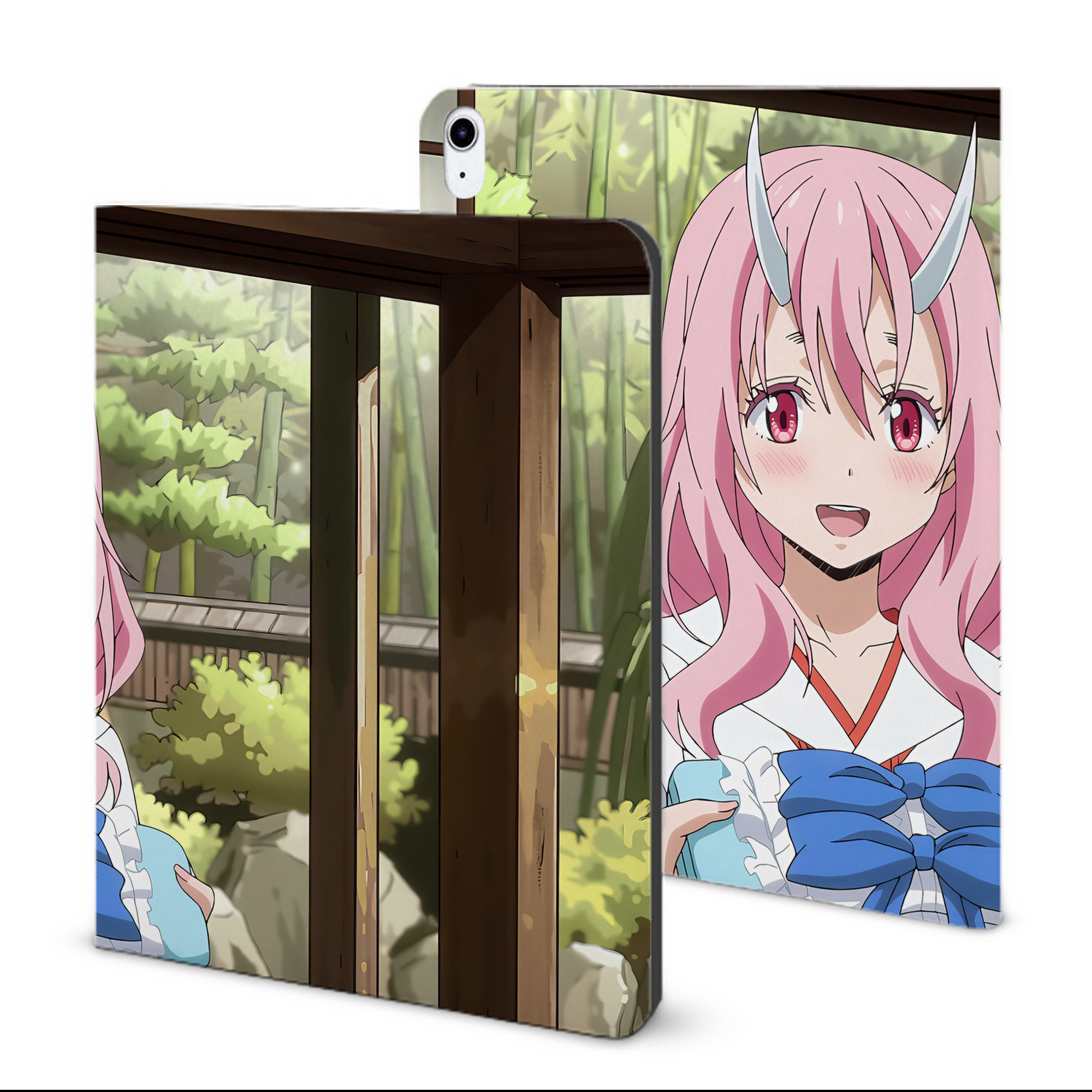 （画像用） 転スラ Regarding Reincarnated to Slime IPad ケース ブック型 PUレザー TPU 耐衝撃 軽量 薄型 ペン収納なし 全面保護 IPad 各モデル対応